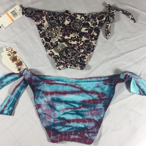 2 - Lot Bikini Bottoms XOXO & Lucky Brand SMALL - Picture 4 of 8